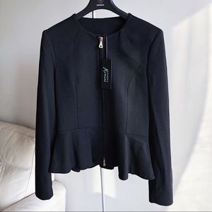 Guess by Marciano Jet Black Peplum Jacket Blazer